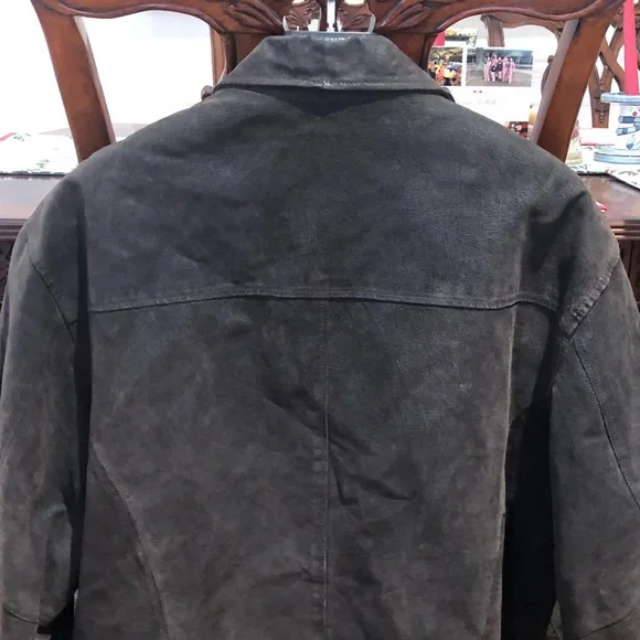 J. Riggings Men's Genuine Leather Racer Jacket XXL Espresso - Preloved Condition
